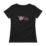 Ladies' Scoopneck  Aloha is not cancelled